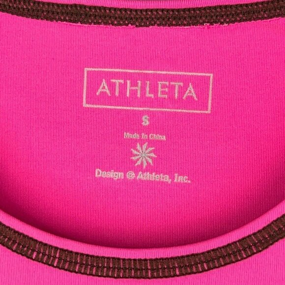 Athleta Shirt Womens Small Pink Summer Shade Rash Gaurd Surf Too Long Sleeve - Picture 6 of 11